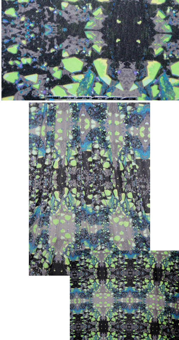 NY designer rorschach abstract silk jersey 2 yds