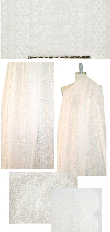 The0ry decorative embroidered silk - ivory
