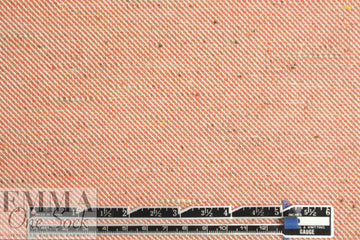 Italian orange/white tweedy twill weave suiting 1.25 yds