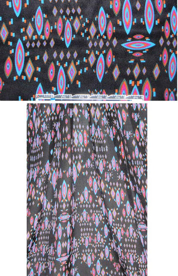Sun0 shapes in motion stretch silk chiffon 1.45 yd