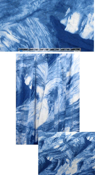 Sun0 'ocean waves' stretch silk charmeuse
