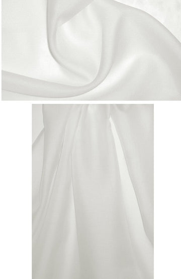 Italian silk marquisette - ivory white 1.875 yd