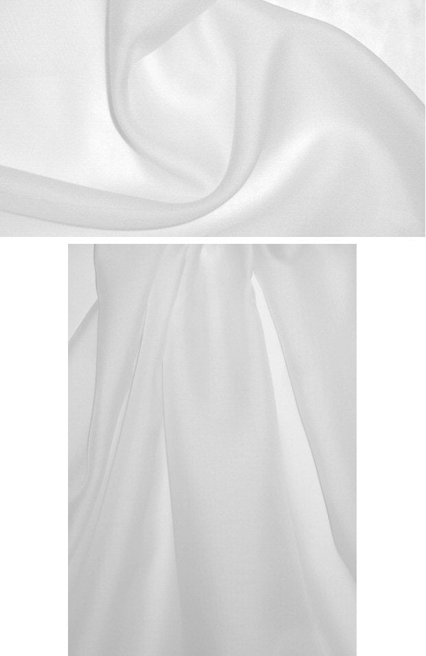 Italian silk marquisette - white