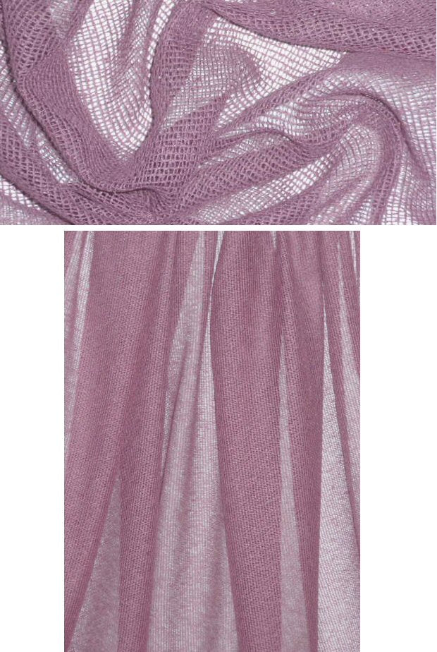 Italian rustic silk mesh - dusty plum