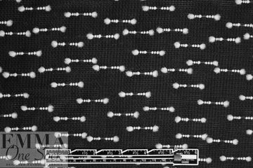 NY designer wool blend mesh, clipped detail - black/white 1.75 yds