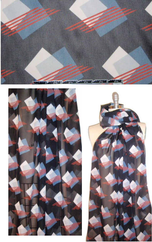 Sun0 edgy graphic motif mesh silk sheer