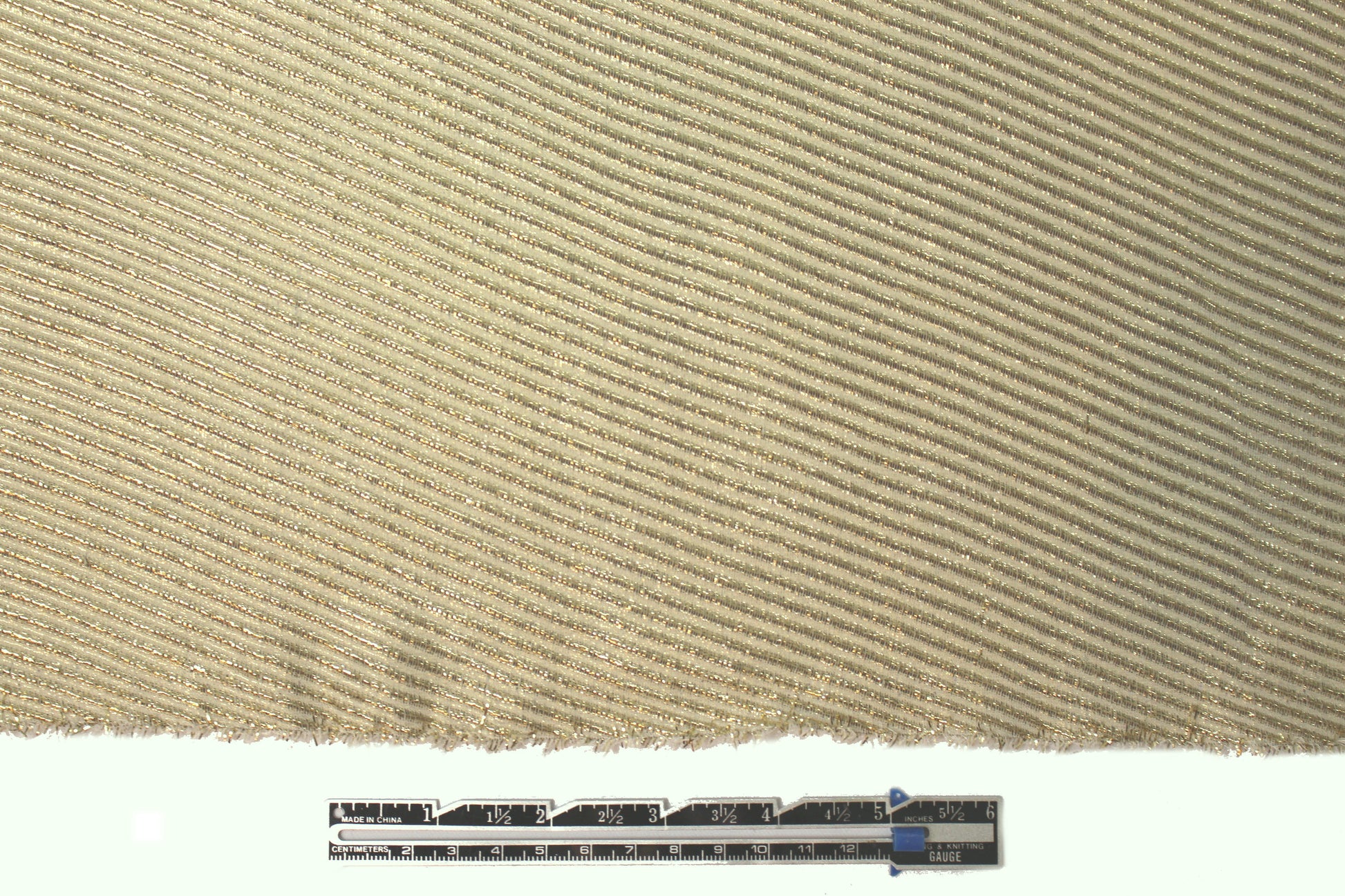 Derek L@m gold metallic selvage silk sheer - cream