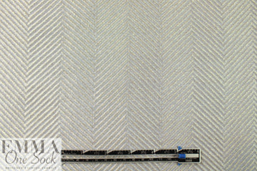 Lander0 silk/metallic herringbone jacquard