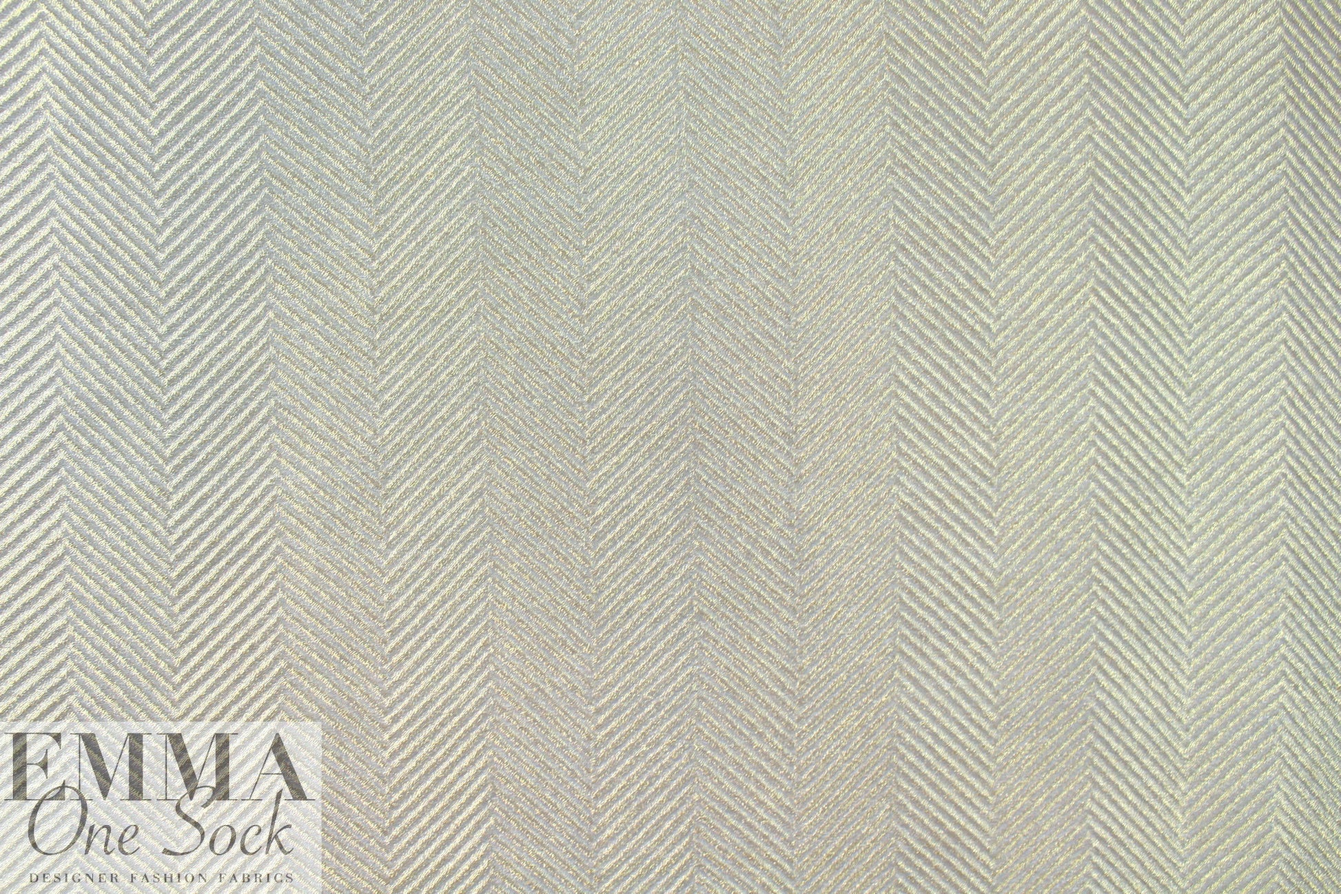 Lander0 silk/metallic herringbone jacquard