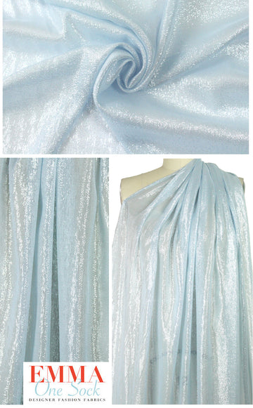 NY designer metallic stretch silk sheer 1.625 yd
