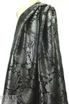 Italian silver metallic/black 'liquid jewelry' jacquard