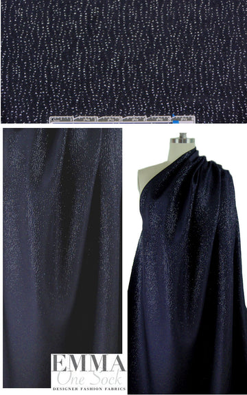 CA designer midnight/lurex silk suiting