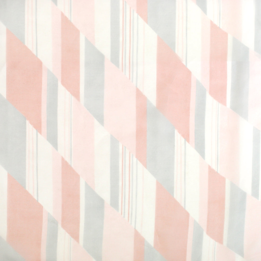 French geometric printed silk organza - powder pink/gray 3 yds