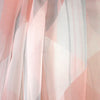 French geometric printed silk organza - powder pink/gray 3 yds