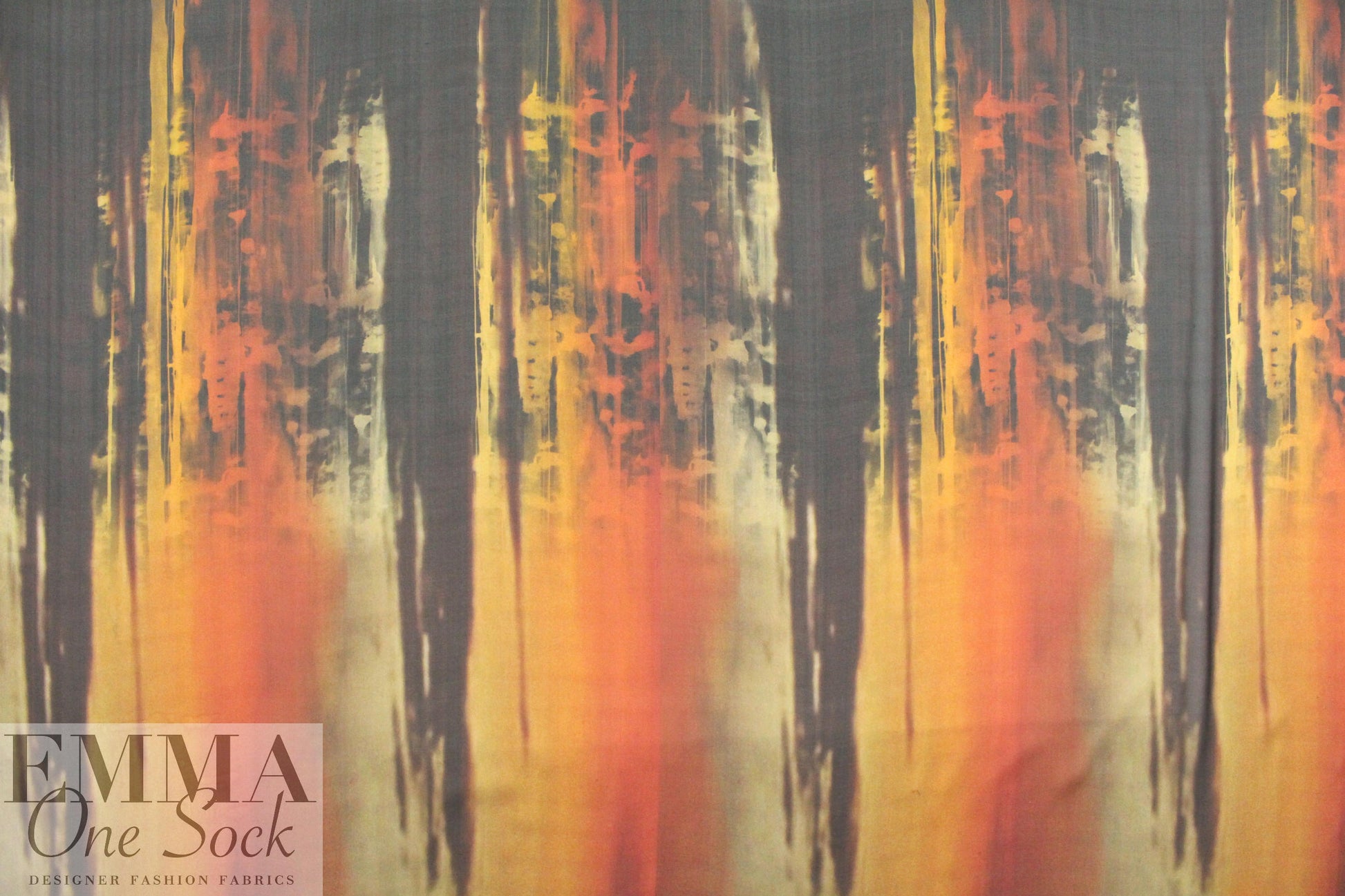 Carmen Marc Va1vo spicy border panel silk chiffon