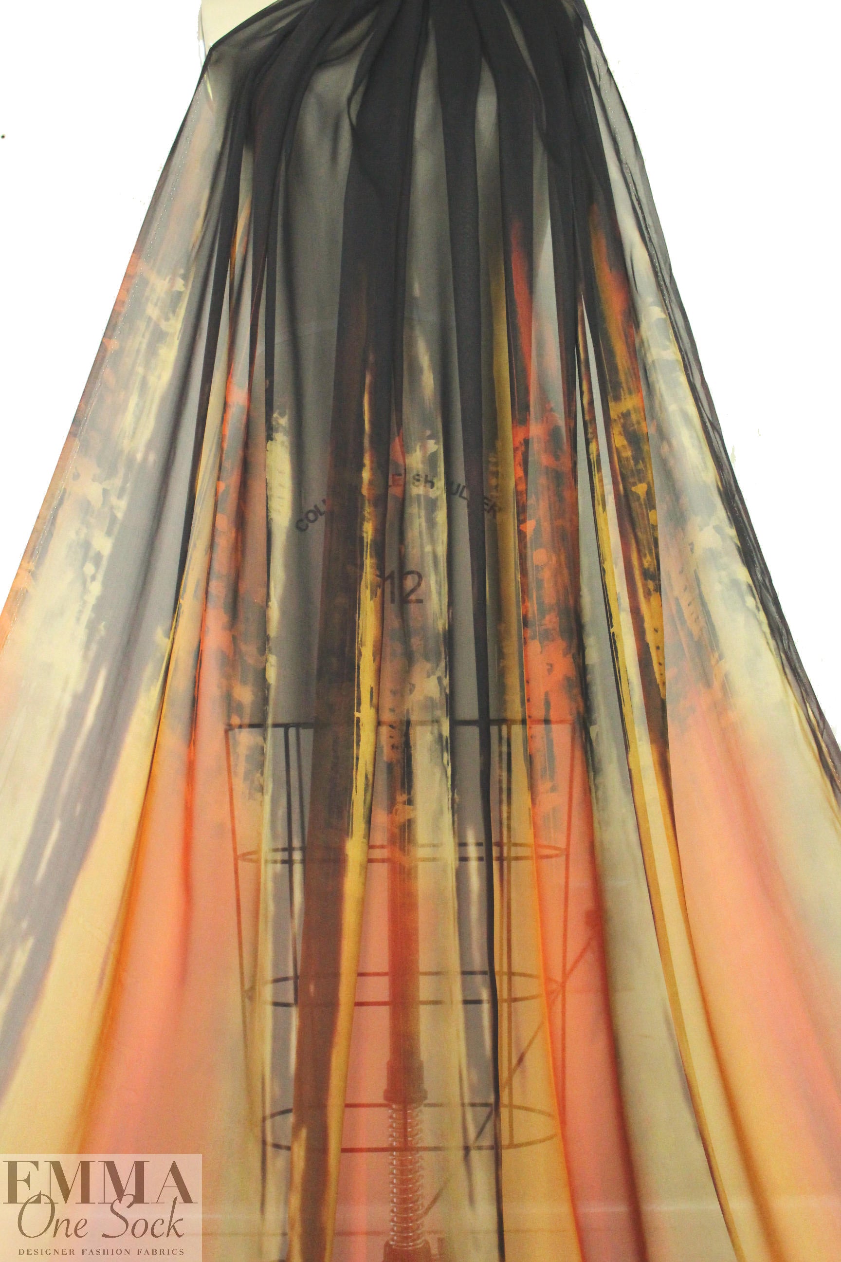 Carmen Marc Va1vo spicy bordersilk 2 yds (One Panel)