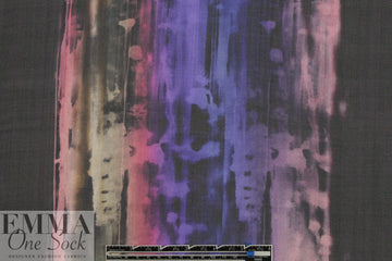 Carmen Marc Va1vo abstract border panel silk chiffon