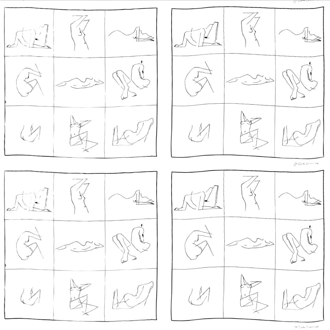 J. S@nder 'nude figures' silk CDC .625 yds (1 panel)
