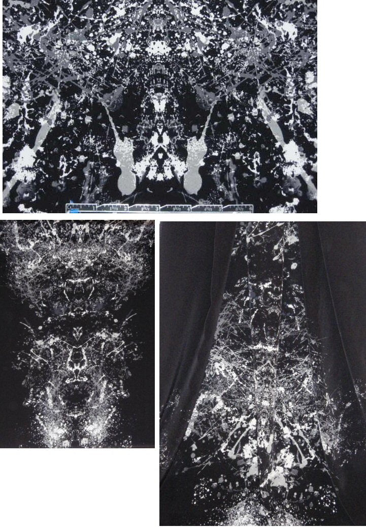 Sun0 edgy 'rorschach' print silk CDC