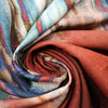 French 'northern lights' silk woven panel - cinnabar 1 yard / 1 Panel