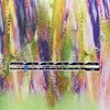 Italian 'northern lights' silk woven panel - spring green 1 panel