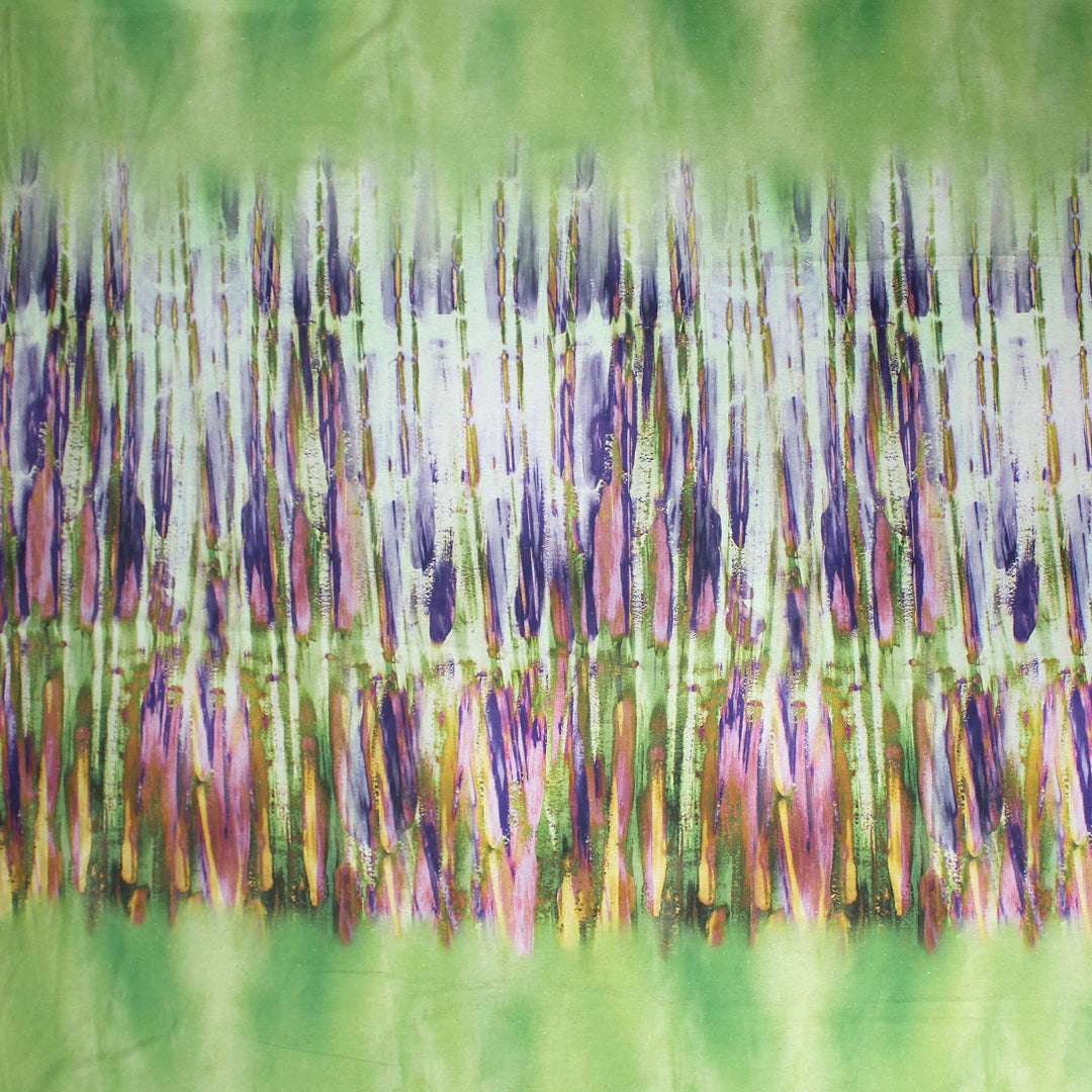 Italian 'northern lights' panel - spring green 1 yard/panel