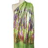Italian 'northern lights' silk woven panel - spring green 1 panel