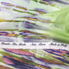 Italian 'northern lights' silk woven panel - spring green 1 panel