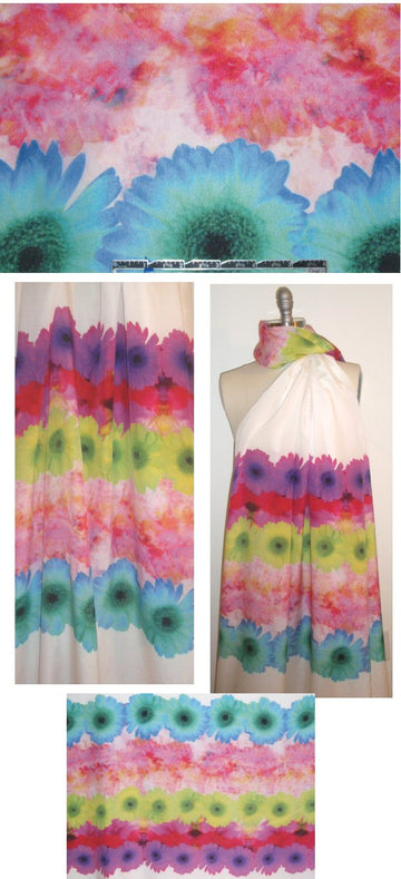 Italian colorful daisy display panel silk CDC