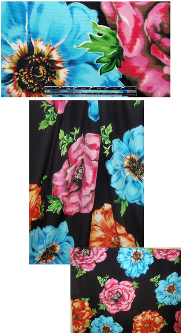 Burning T0rch flower design silk pique'