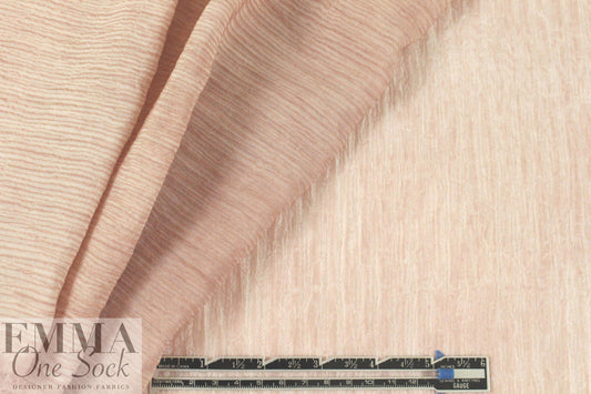 Italian 2-ply silk plisse' doublecloth - pink blush 1.25 yds