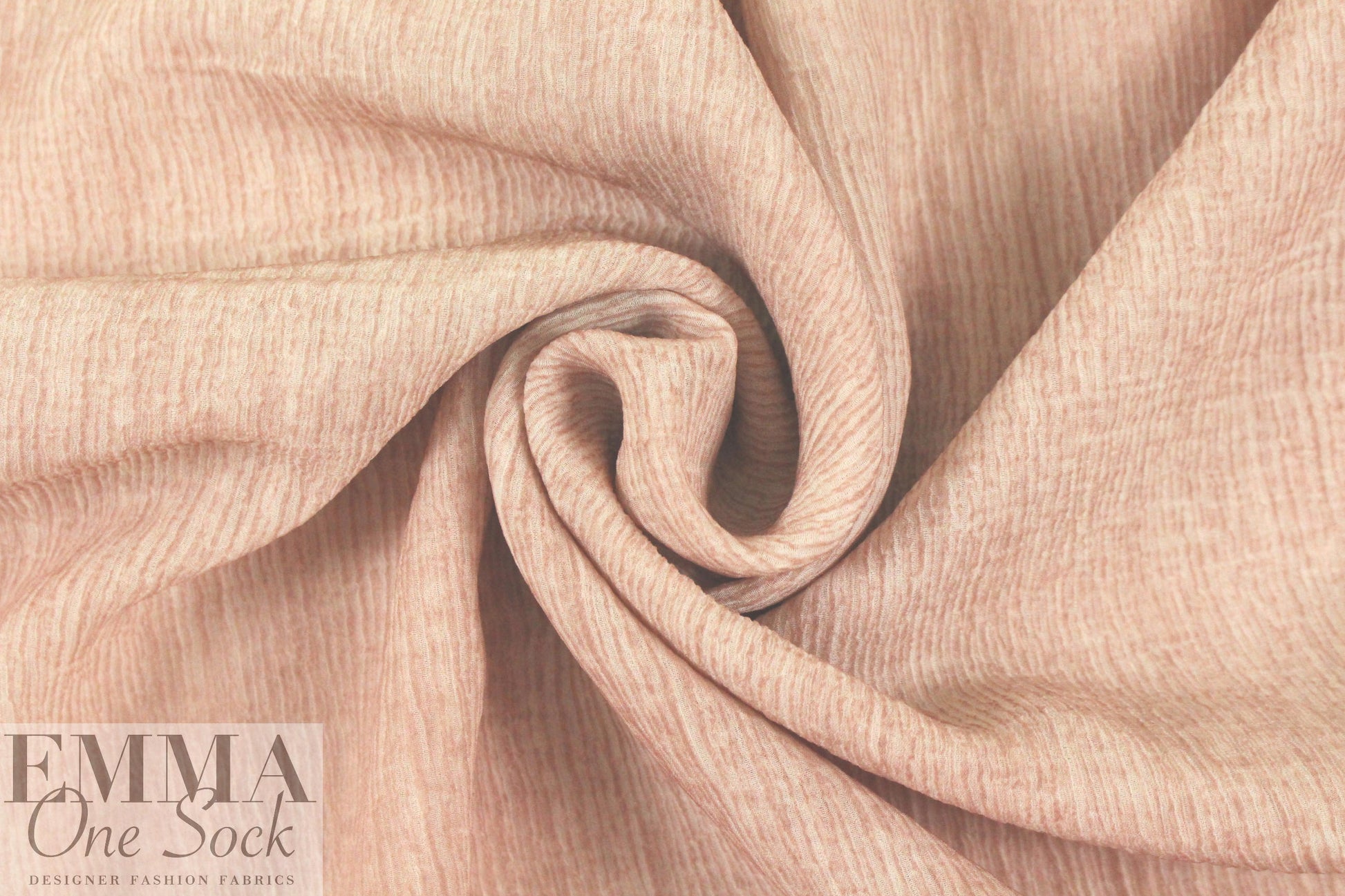 Italian 2-ply silk plisse' doublecloth - pink blush 1.25 yds