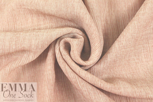 Italian 2-ply silk plisse' doublecloth - pink blush 1.25 yds