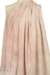 Italian 2-ply silk plisse' doublecloth - pink blush