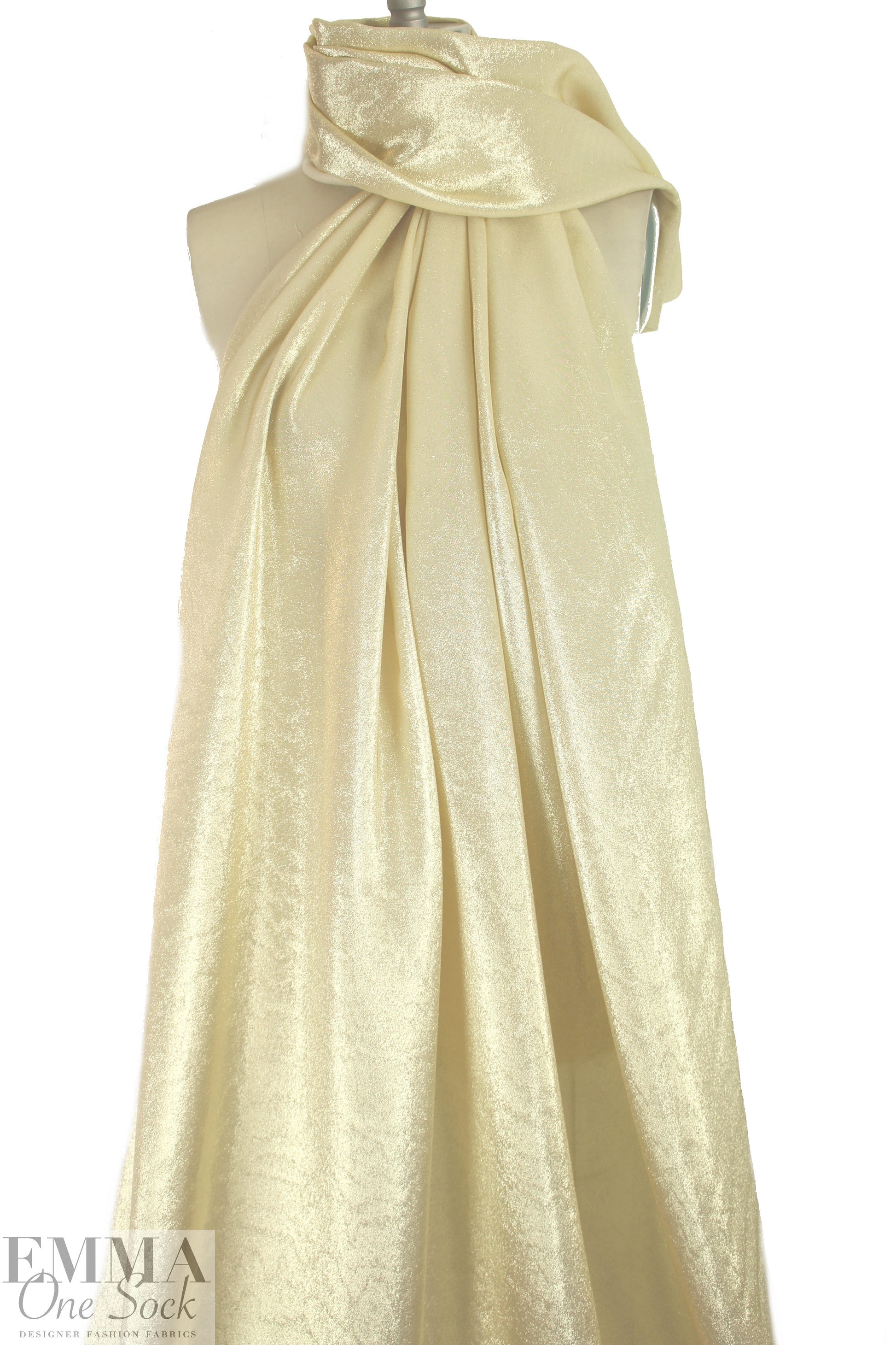 Italian gold lame' silk/metallic drapey woven