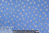 NY designer b/w on blue little floral silk jersey