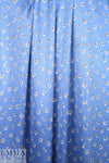 NY designer b/w on blue little floral silk jersey