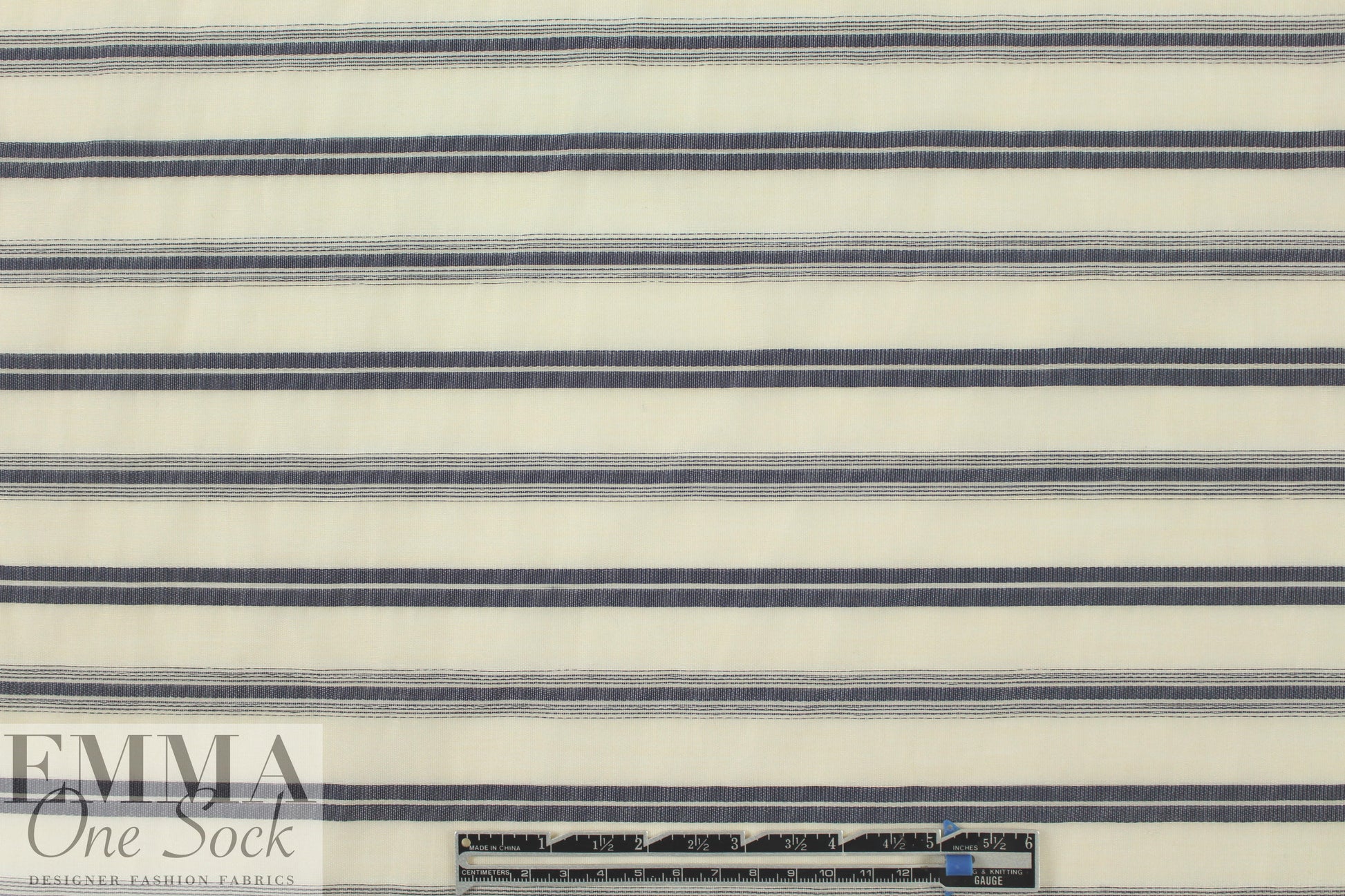 Italian silk/viscose yarn-dye striped organza