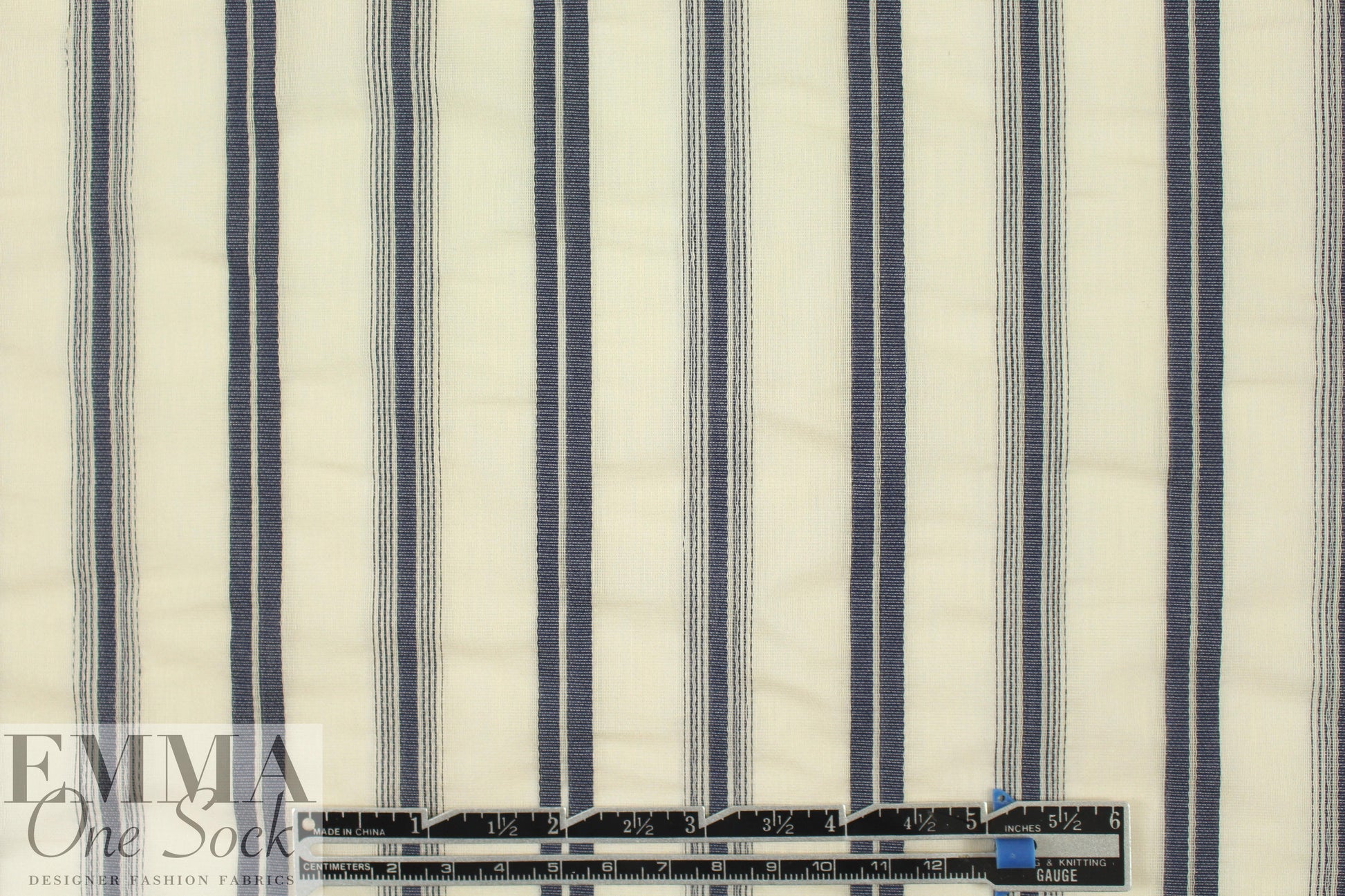 Italian silk/viscose yarn-dye striped organza 1.75 yd