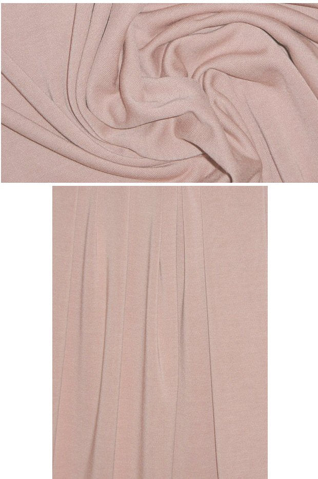 silk and rayon luxury tube knit - dusty blush 2.125 yds