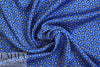 Italian cobalt paisley satin finish viscose woven