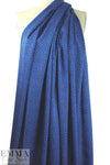 Italian cobalt paisley satin finish viscose woven