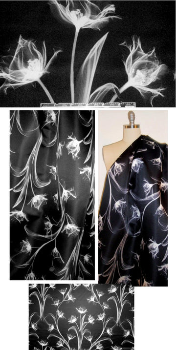 Jas0n Wu smokey flowers silk satin woven
