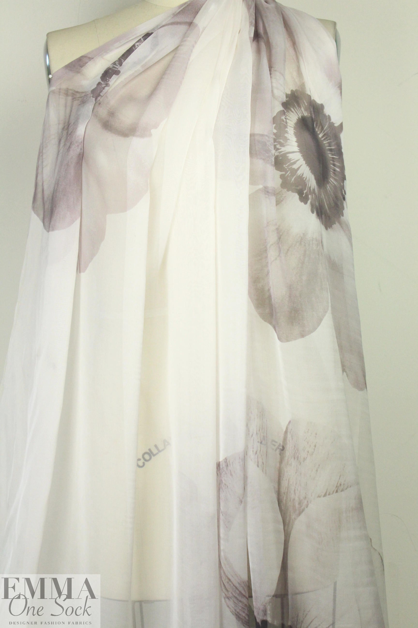 Carmen Marc Va1vo 'grand flower' silk chiffon