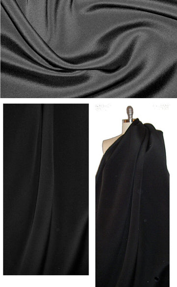 NY designer 4-ply silk scuba - jet black 1.875 yd