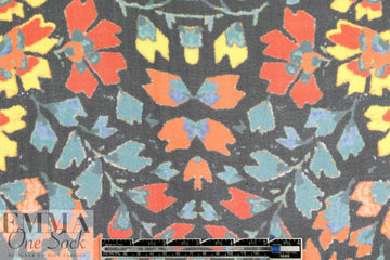 Italian rorschach folk flower silk chiffon
