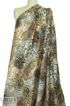 NY designer animal print montage silk georgette 1 yard