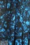 NY designer turquoise-blue abstract silk georgette 1 yard