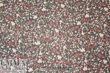 NY designer textured silk sheer - little floral