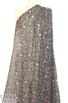 NY designer textured silk sheer - little floral